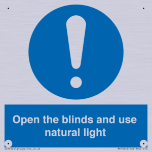 Open the blinds and use natural light